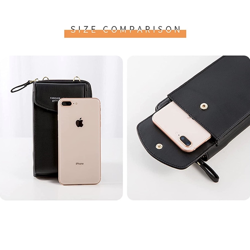 New Design Multi-function Long Lady Clutch Wallet With Shoulder Strap Bag Cross - Picture 4 of 6